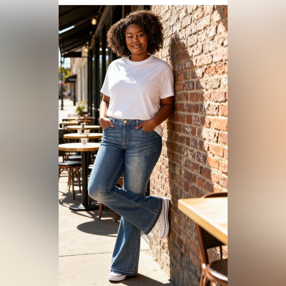 INC Denim Elizabeth Bootcut Jeans, Size 2/ 26,‎ Blue Stretch